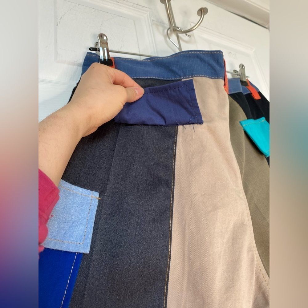 Patchwork Multicolored Cotton Shorts - image 3